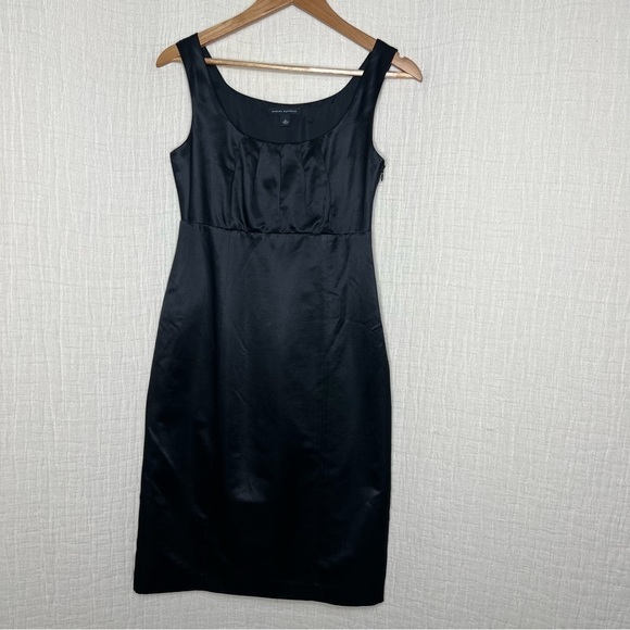 Banana Republic Silk Cotton Black Sheath Cocktail Dress LBD size 2 - Picture 7 of 7